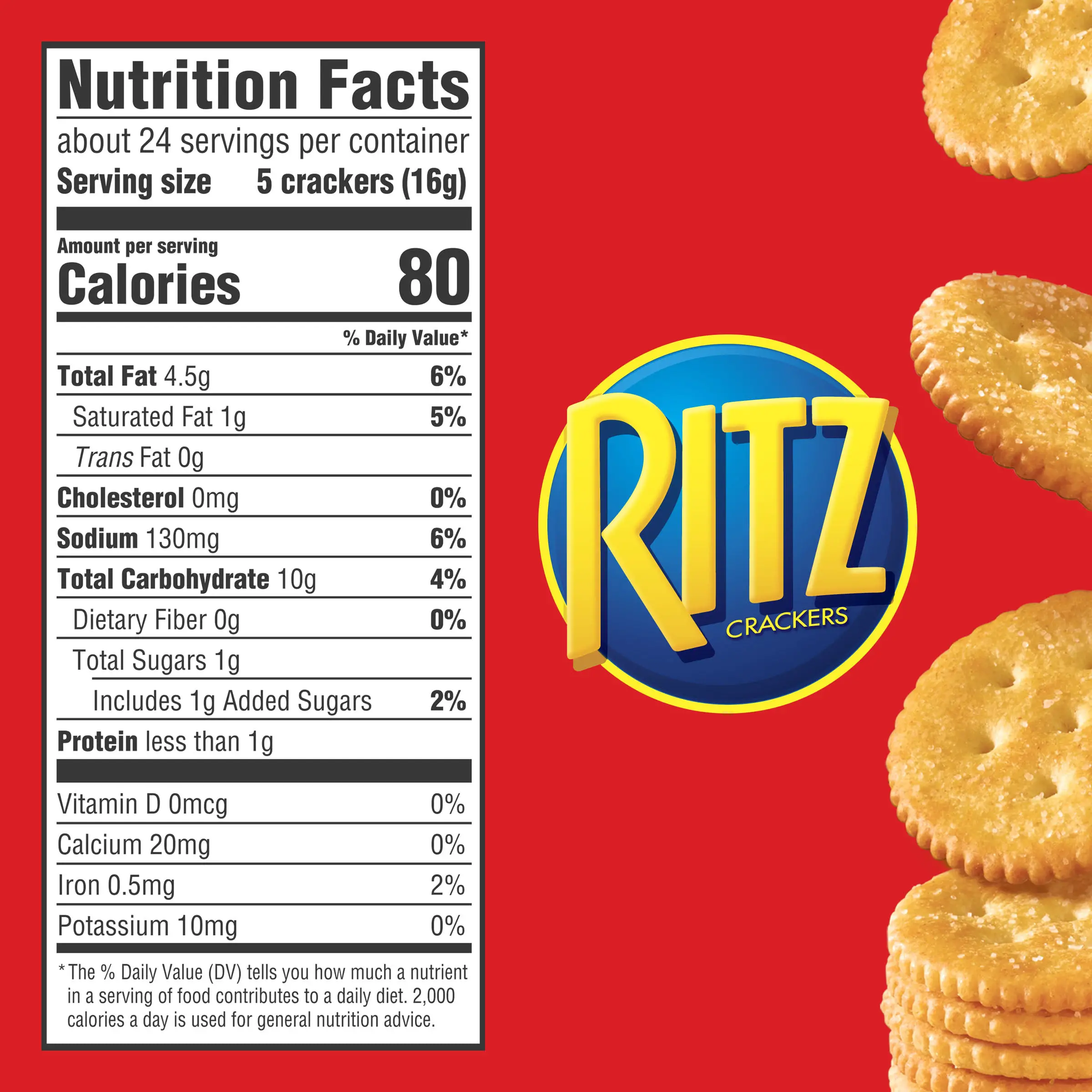 30 Ritz Crackers Ingredients Label