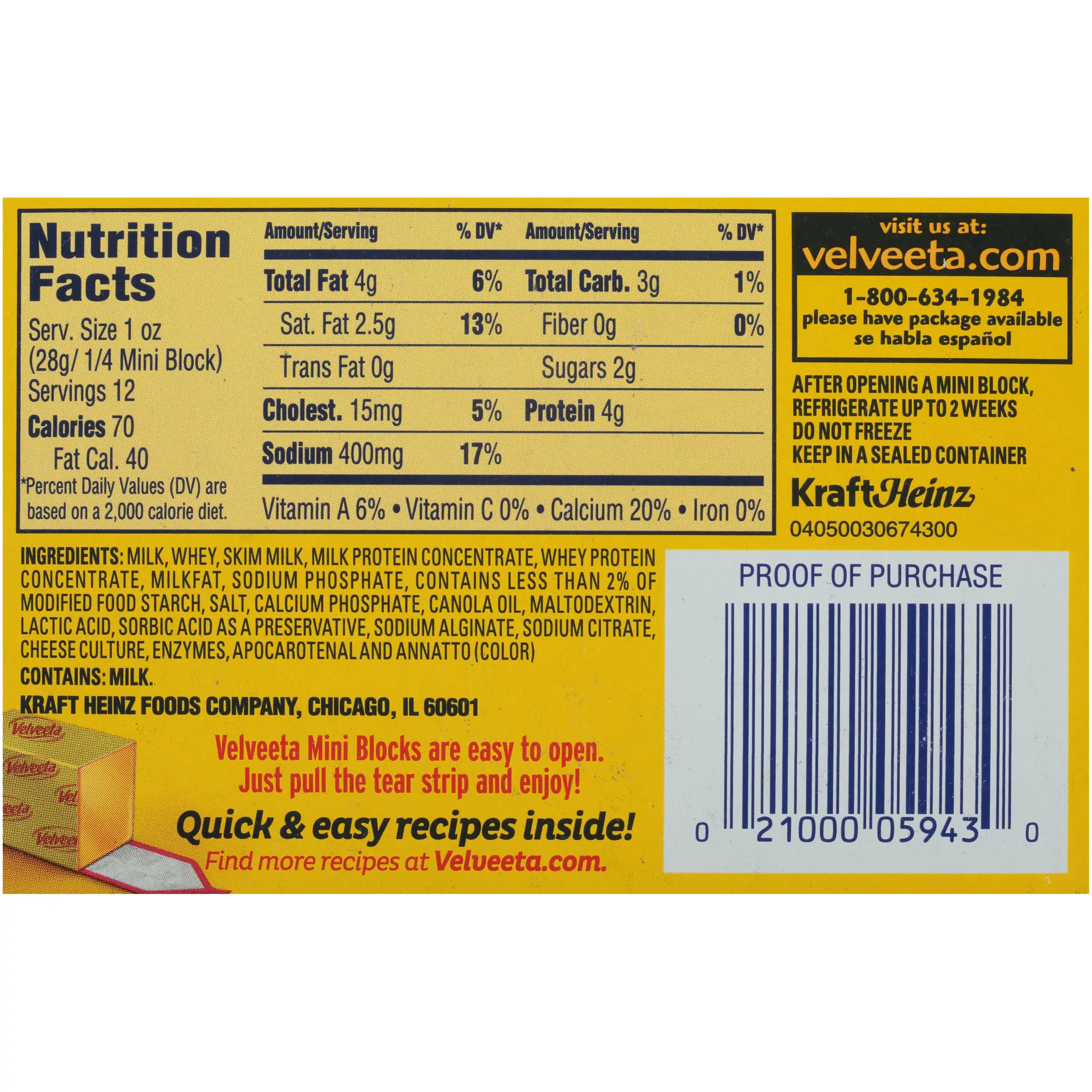34 Velveeta Mac And Cheese Nutrition Facts Label