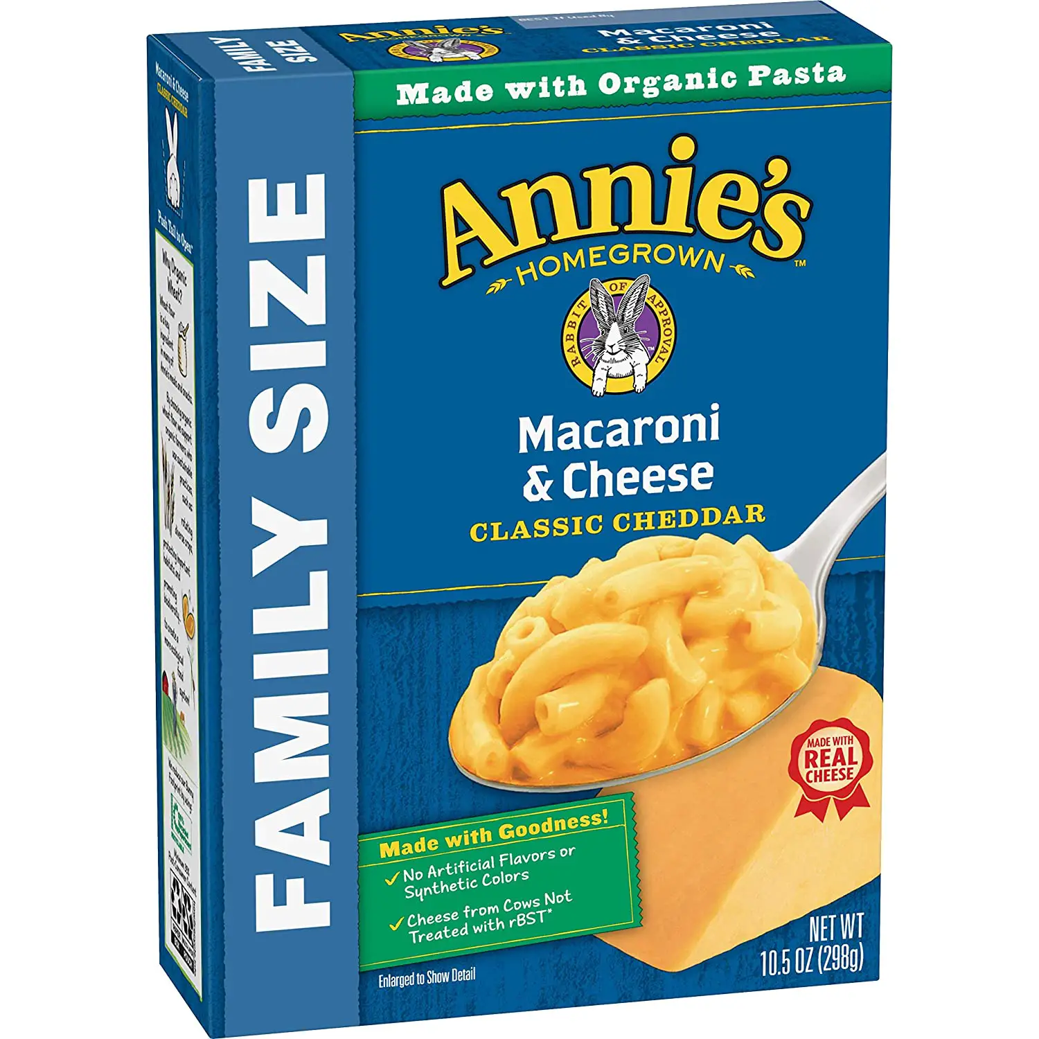 Annies Family Size Classic Mild Cheddar Macaroni &  Cheese, 6 Boxes, 10 ...