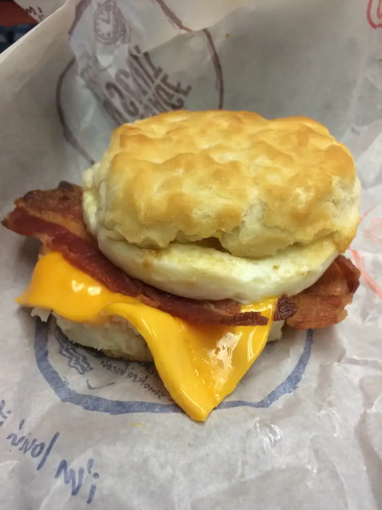 Bacon, egg &  cheese biscuit with a round egg instead of ...