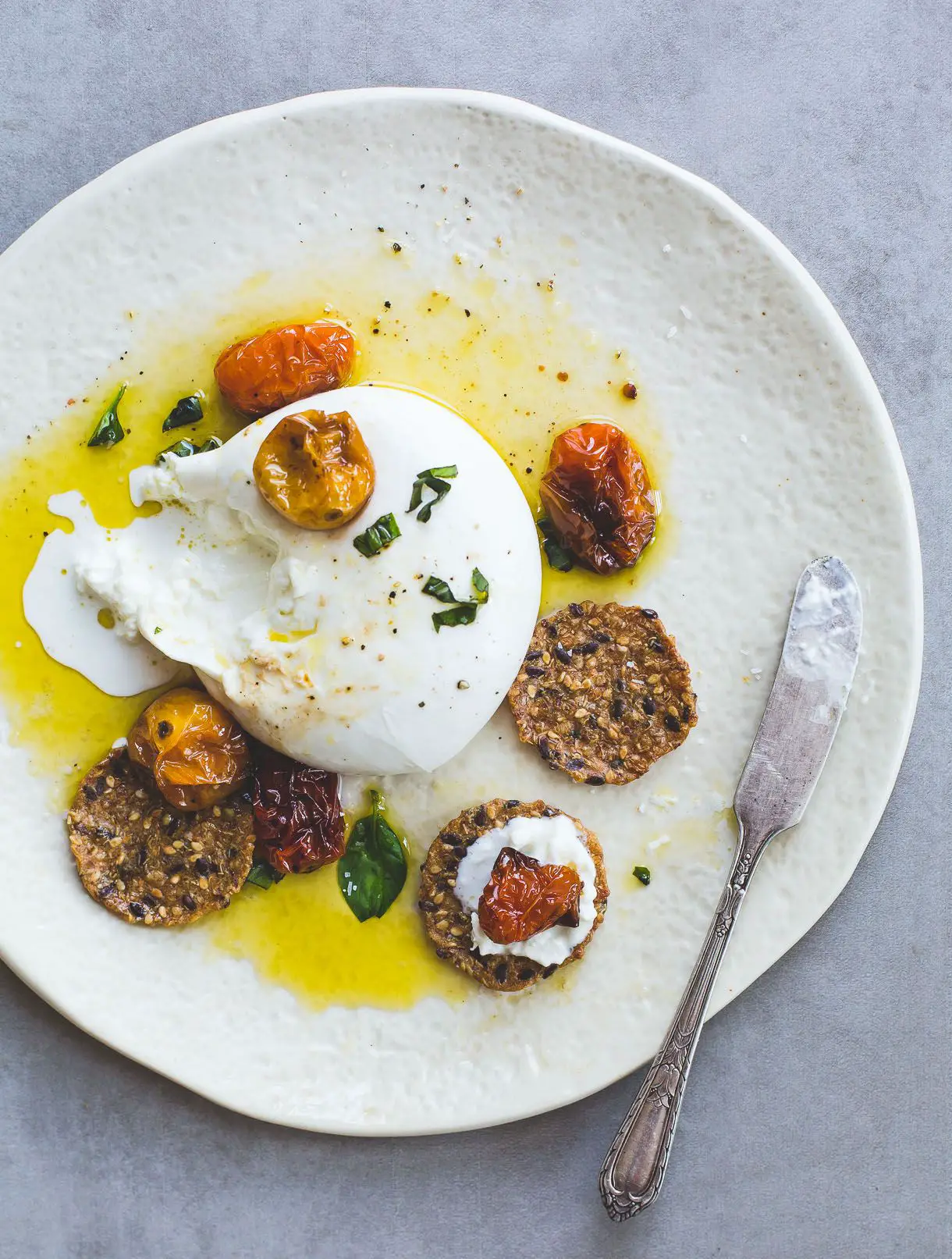 Burrata Cheese Recipe with Roasted Cherry Tomatoes ...