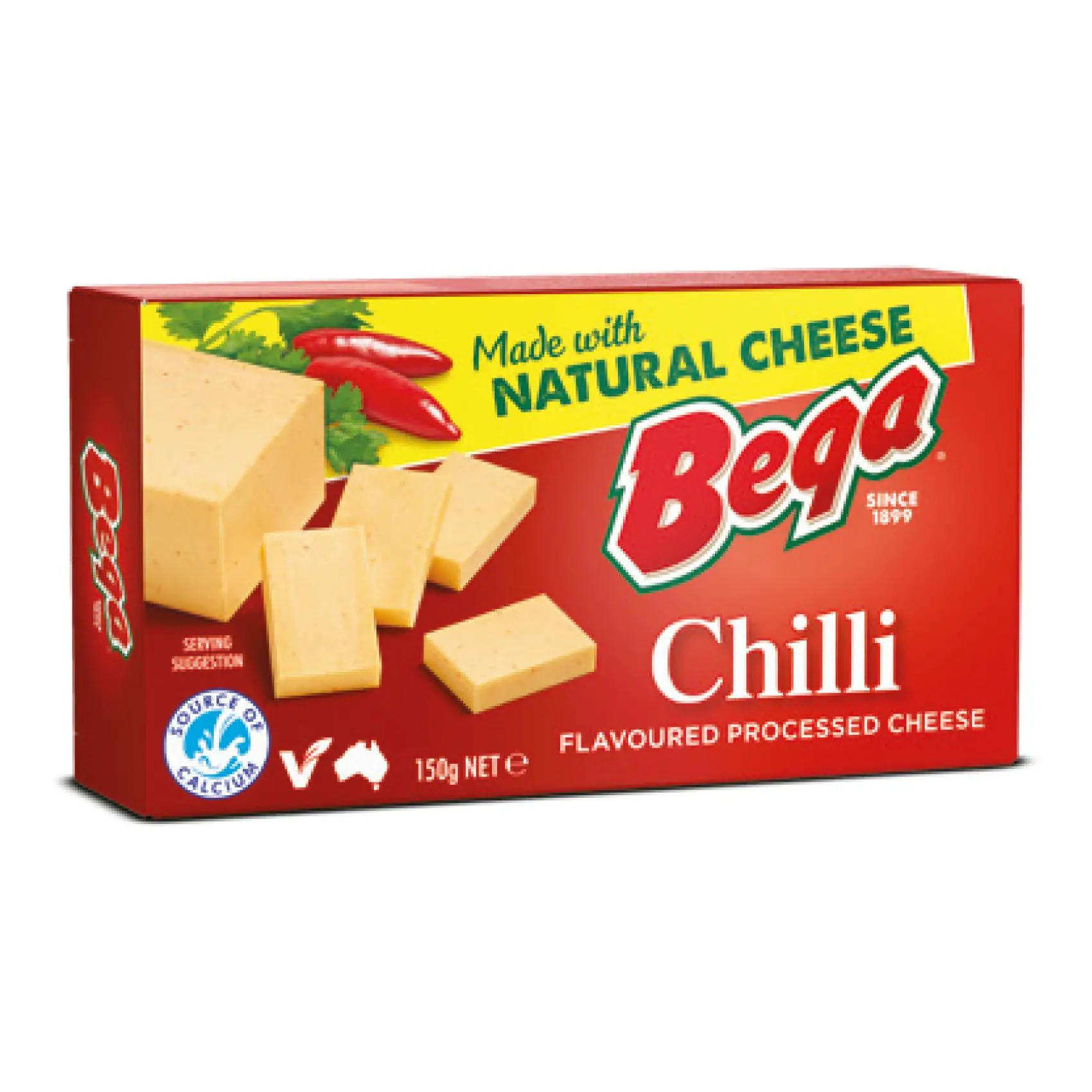 Buy Bega processed cheese with chilli flavoured 150 g Online