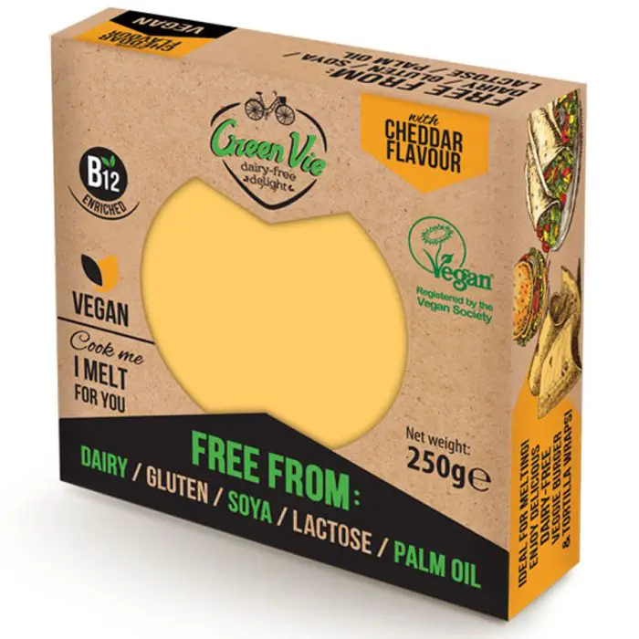 Buy Green Vie Vegan Cheddar Cheese Flavour Block 1x250g ...