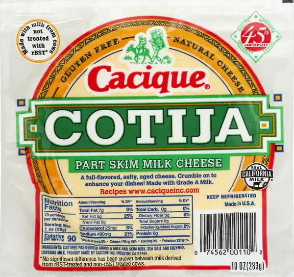 Cacique Cotija Part Skim Milk Cheese