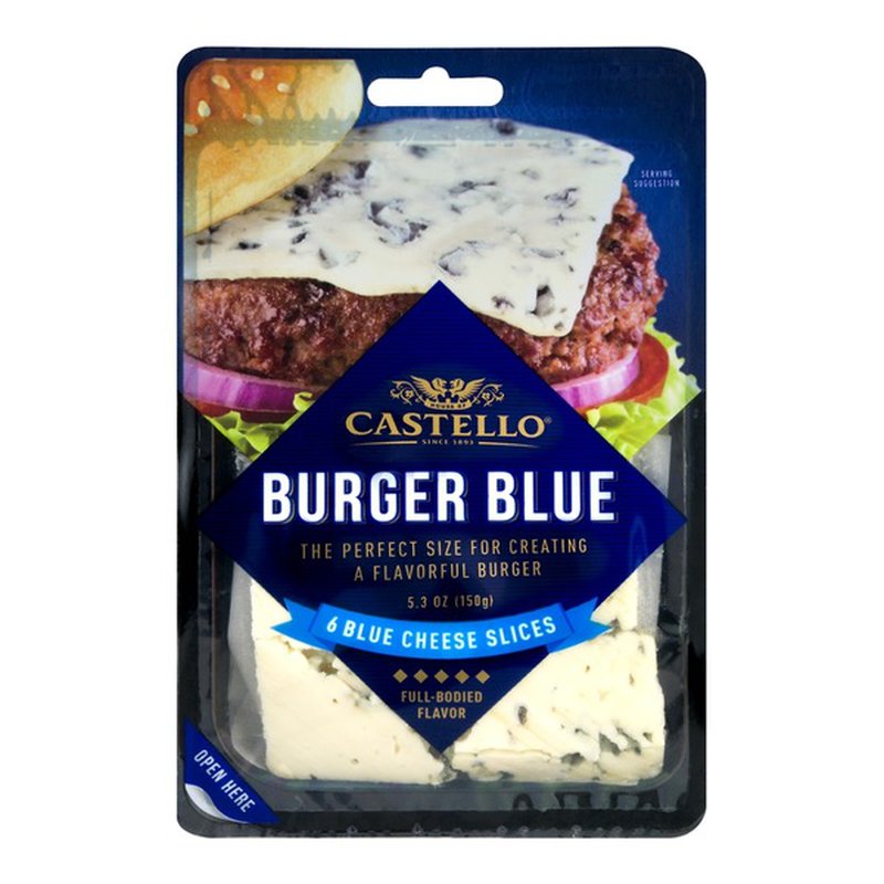Castello Blue Cheese, Burger Blue, Slices (6 each) from Mariano