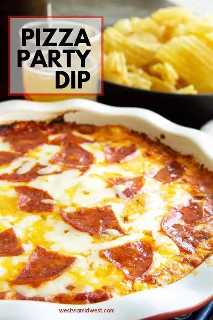 Cheese Pizza with loads of pepperoni in an appetizer dip ...