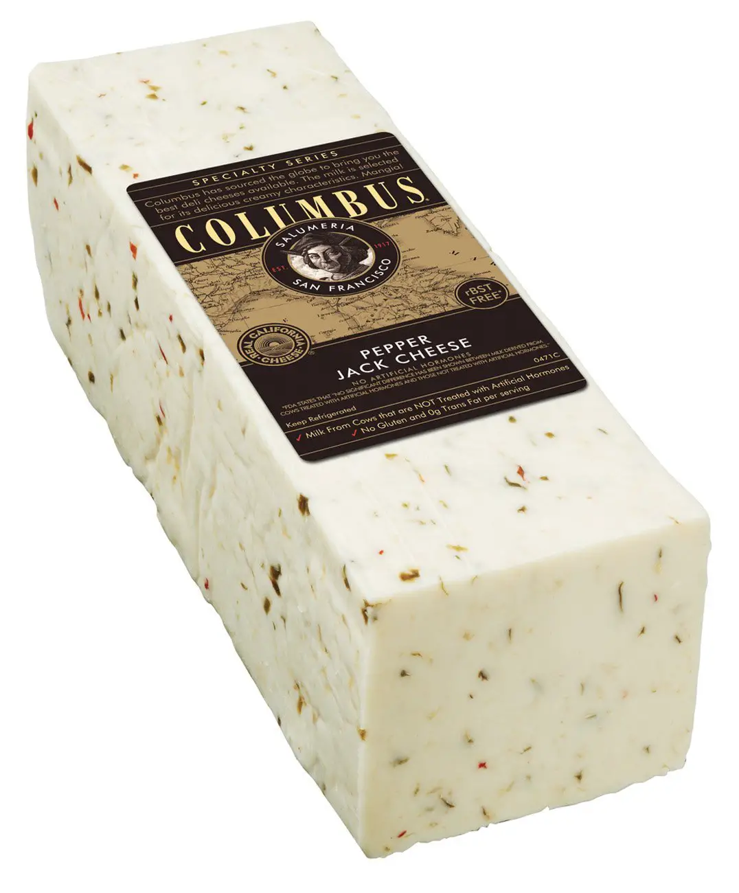 Columbus Pepper Jack Cheese, sold by the