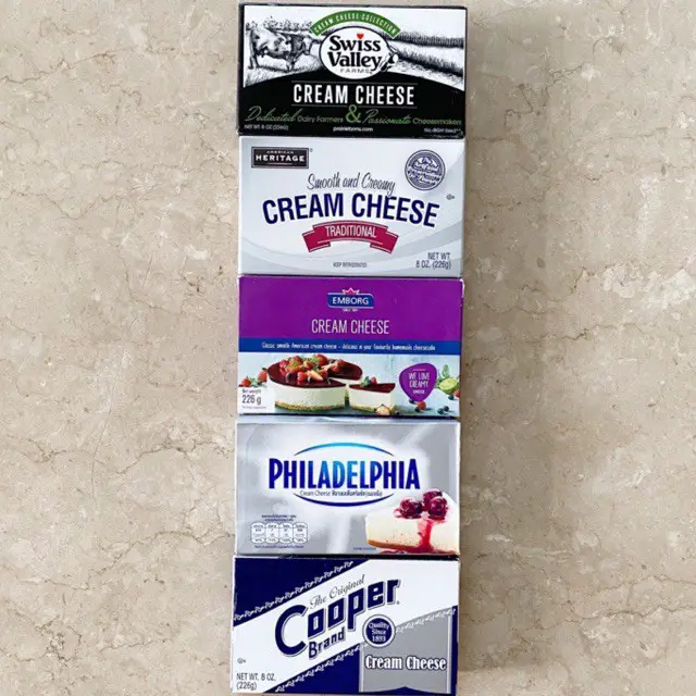 Cream Cheese (Philadelphia, Cooper, American Heritage, Emborg and Swiss ...