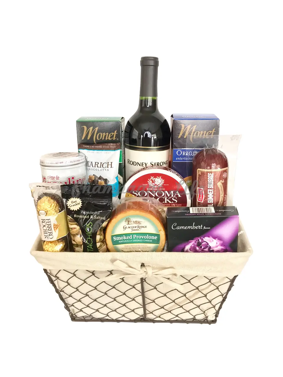 Deluxe Wine and Cheese Gift Basket