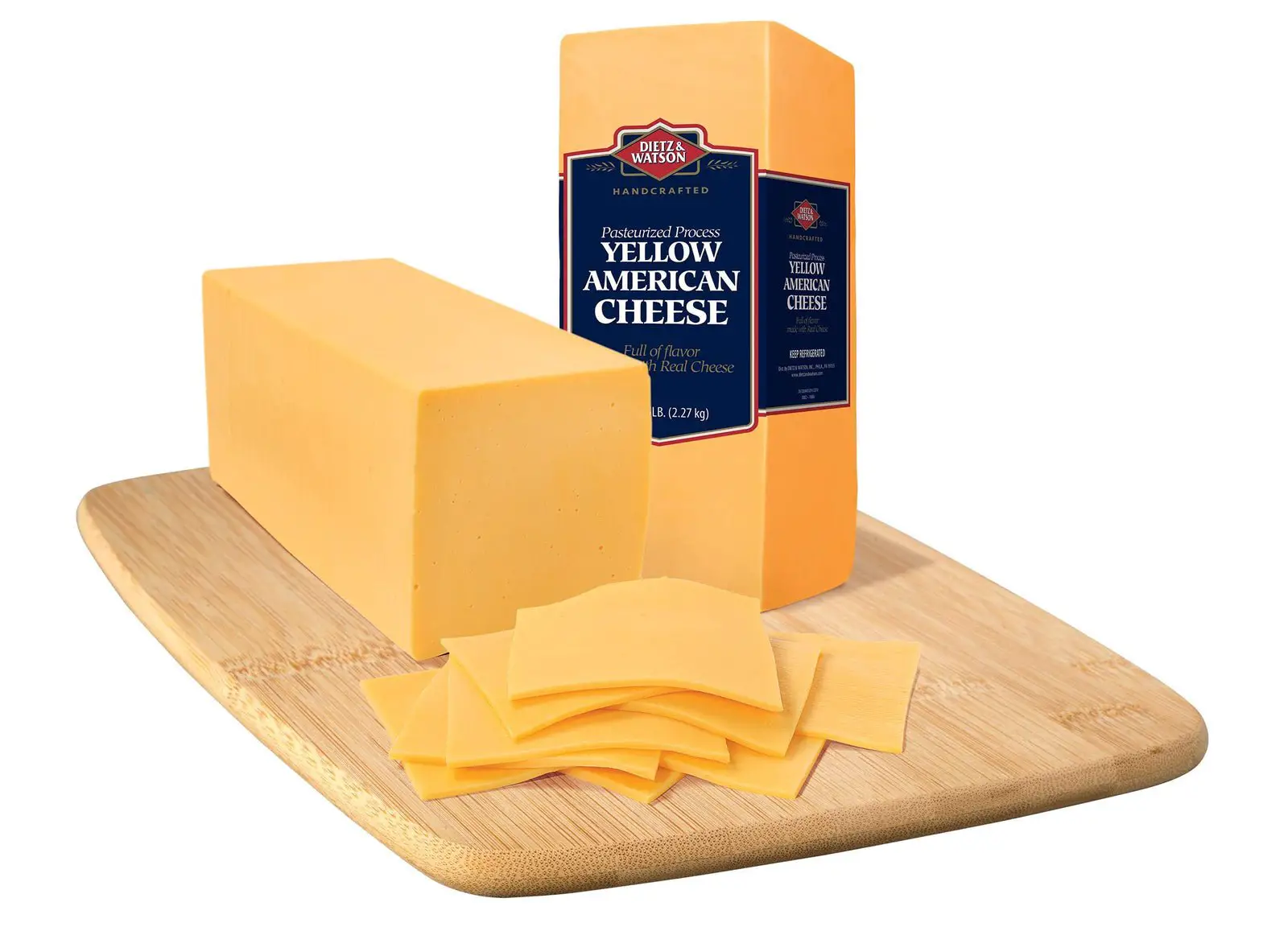 Dietz &  Watson Sliced Yellow American Cheese, 0.5 lbs  Online Supermarket