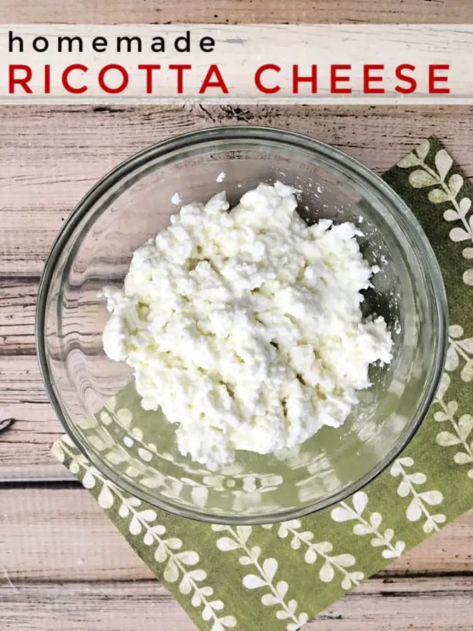 Easy Homemade Ricotta Cheese Recipe
