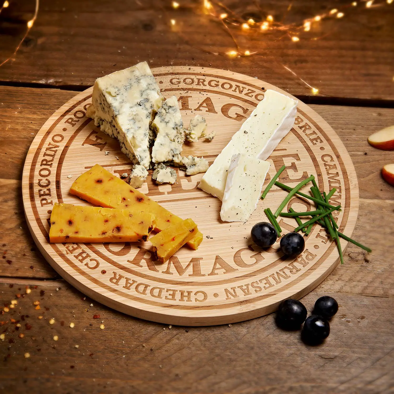 Engraved Wooden Cheese Board