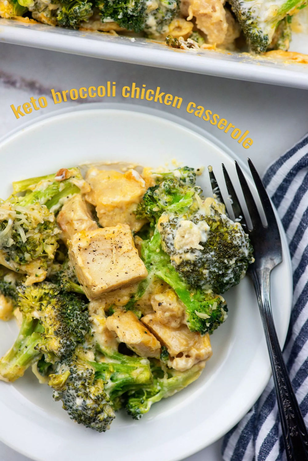 Extra Cheesy Keto Broccoli and Chicken Casserole!