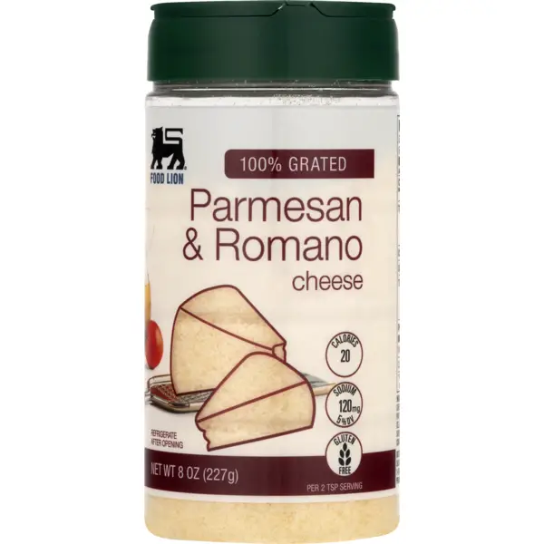 Food Lion Cheese, Parmesan &  Romano (8 oz)