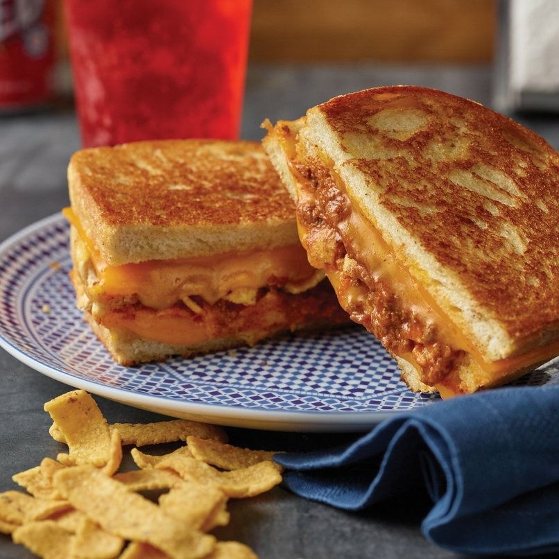 Frito Pie Stuffed Grilled Cheese Recipe from H