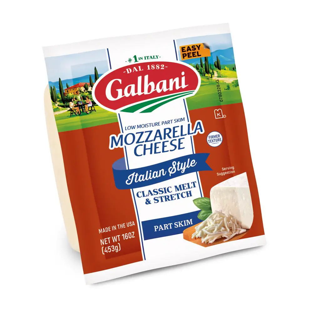 Galbani Part Skim Milk Low Moisture Mozzarella Cheese, 16 Oz