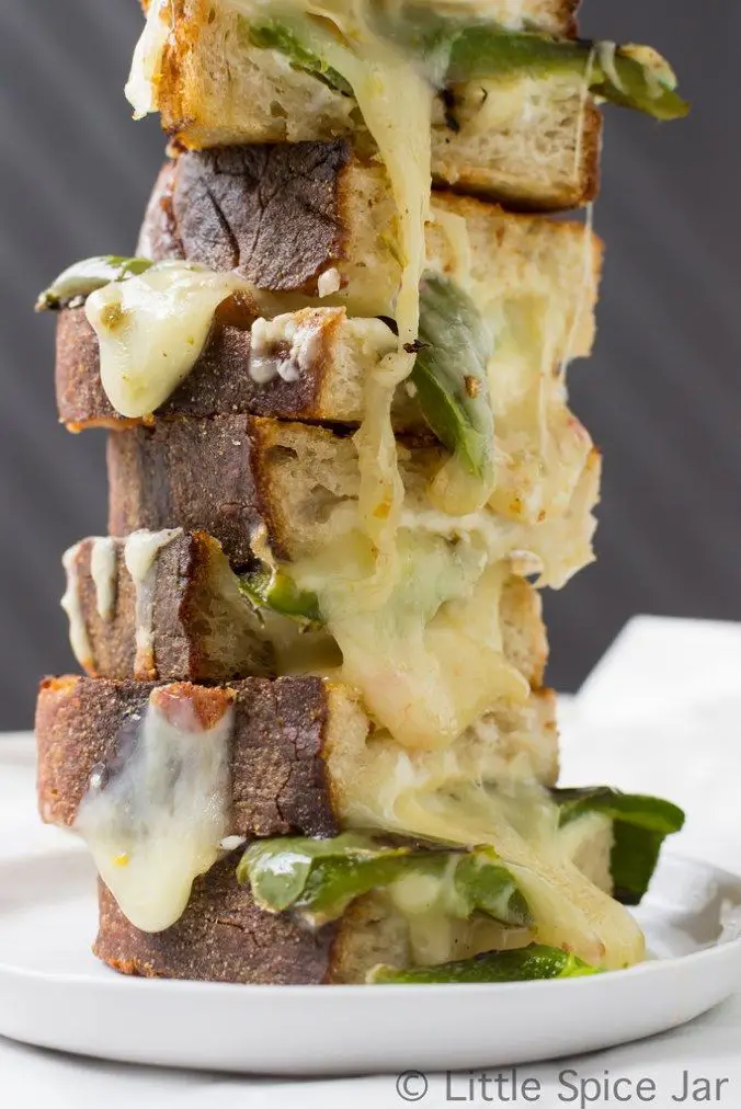 Garlic Jalapeno Pepper Jack Grilled Cheese