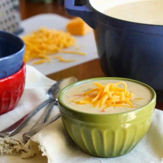 Gluten Free Cheddar Cheese Soup with Ham is comfort in a ...