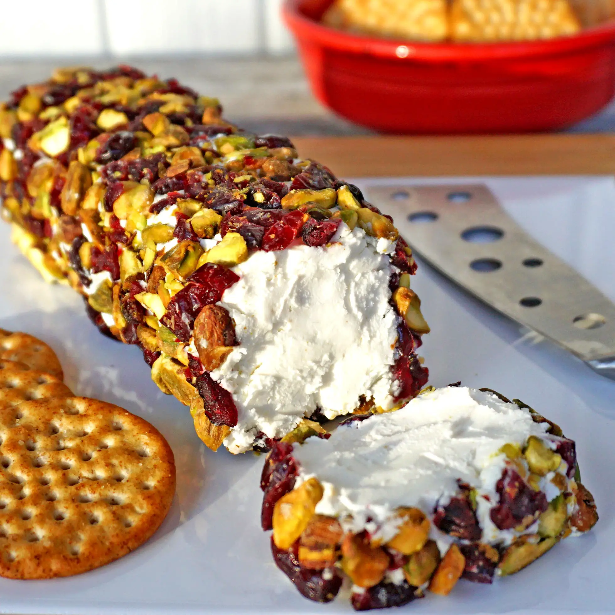 Goat Cheese with Pistachios &  Cranberries