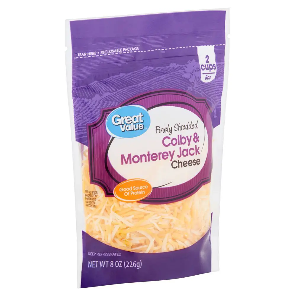 Great Value Finely Shredded Colby &  Monterey Jack Cheese ...