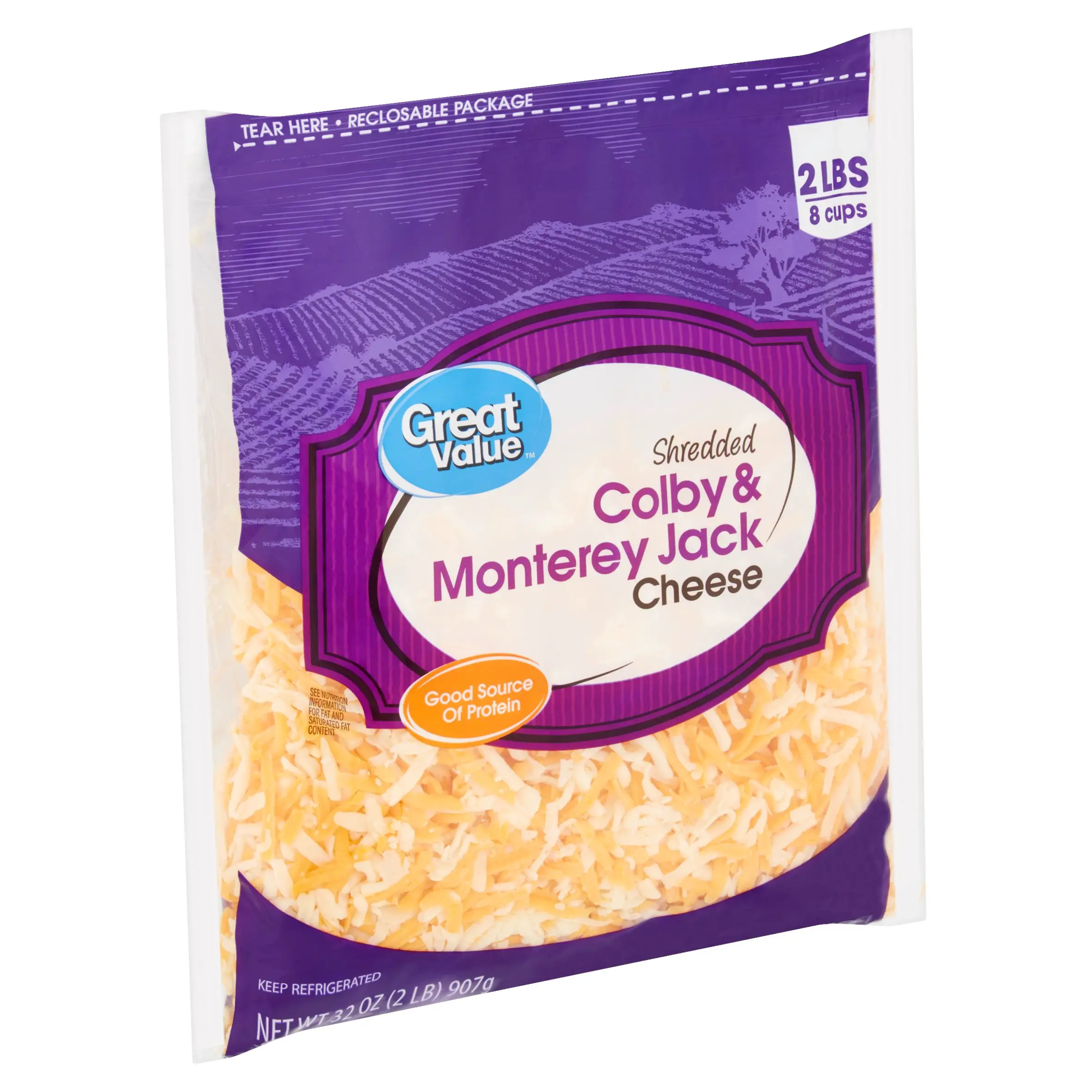 Great Value Shredded Colby &  Monterey Jack Cheese, 32 oz ...