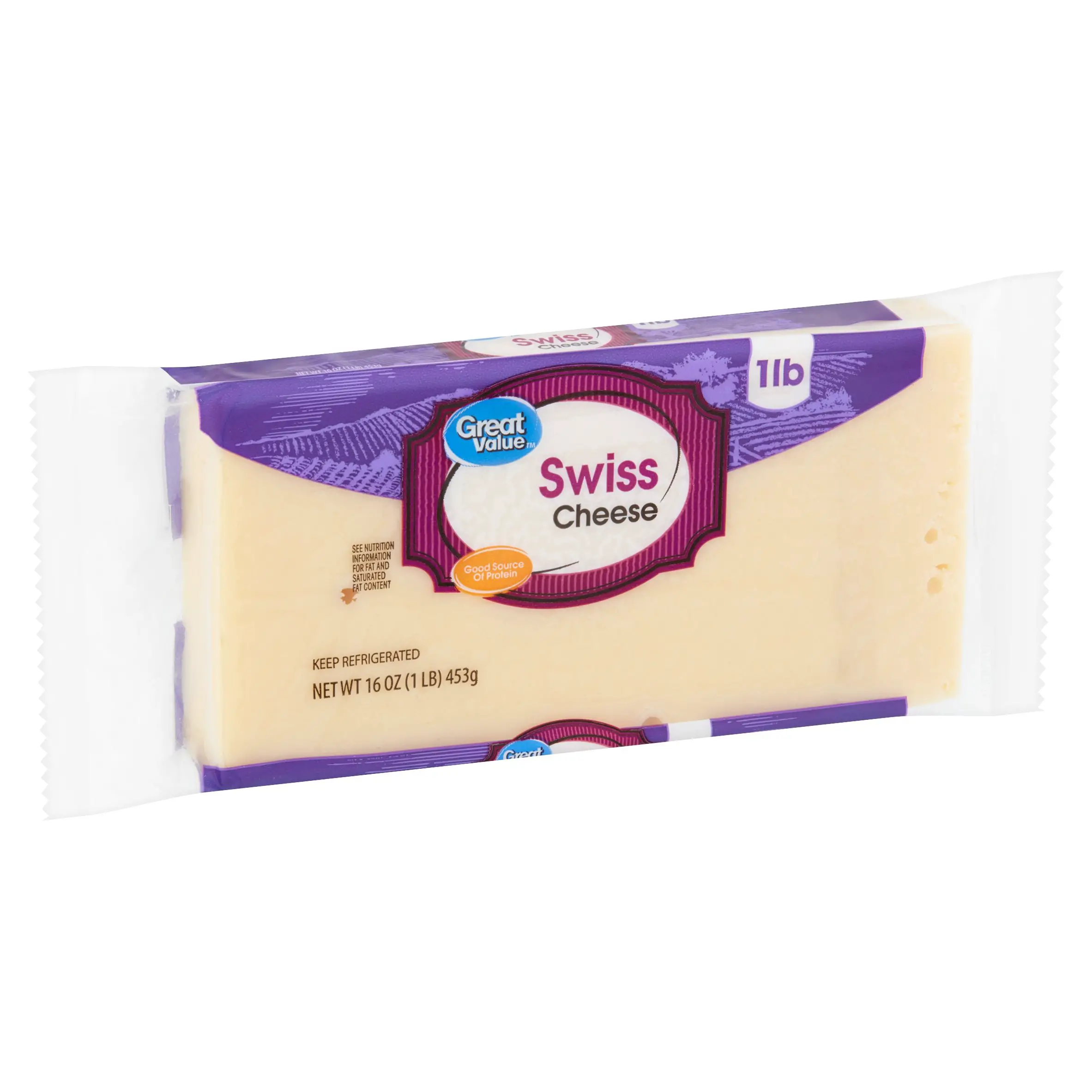 Great Value Swiss Cheese, 16 oz