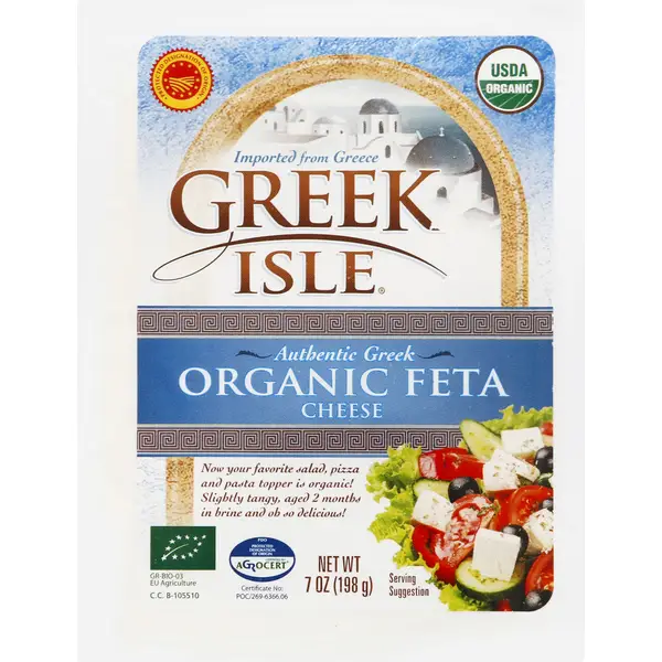 Greek Isle Cheese, Organic, Feta, Authentic Greek (7 oz ...