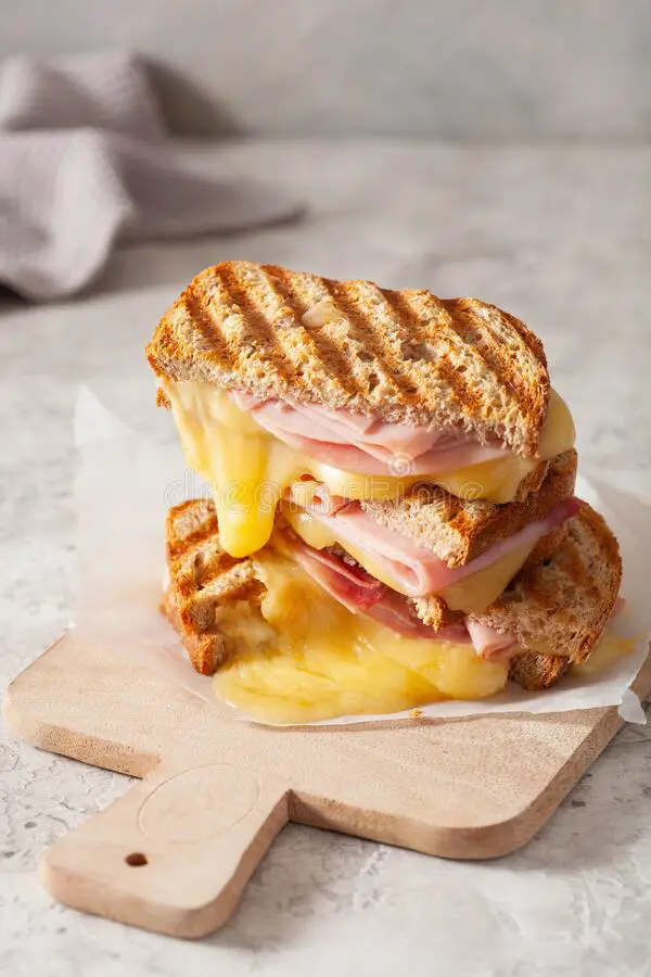 Grilled Ham And Cheese Sandwich Stock Photo