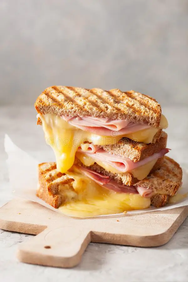 Grilled Ham And Cheese Sandwich Stock Photo