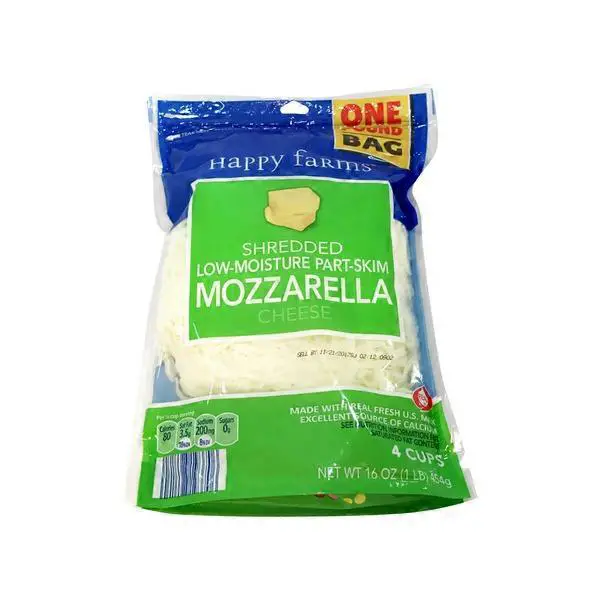 Happy Farms Mozzarella Shredded Cheese (16 oz) from ALDI