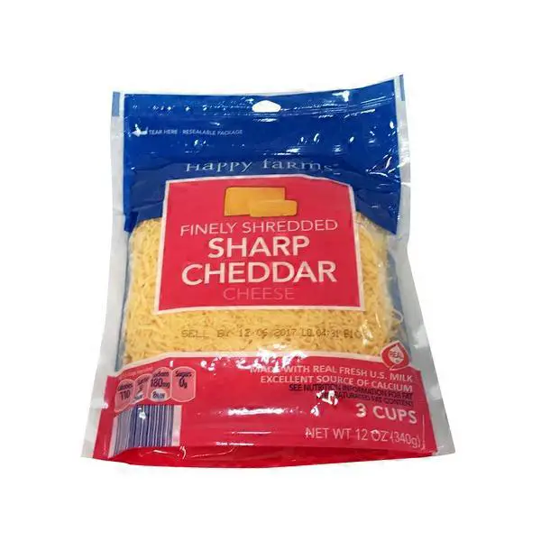 Happy Farms Sharp Cheddar Shredded Cheese (12 oz) from ...