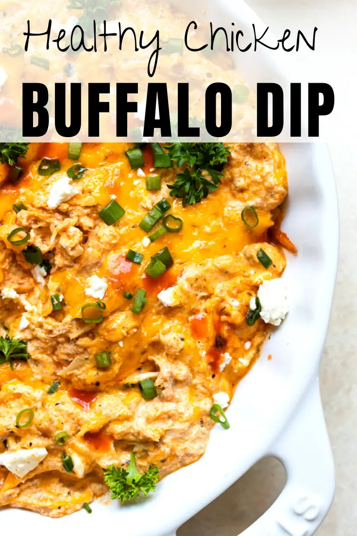 Healthy Buffalo Chicken Dip (No Cream Cheese) VIDEO