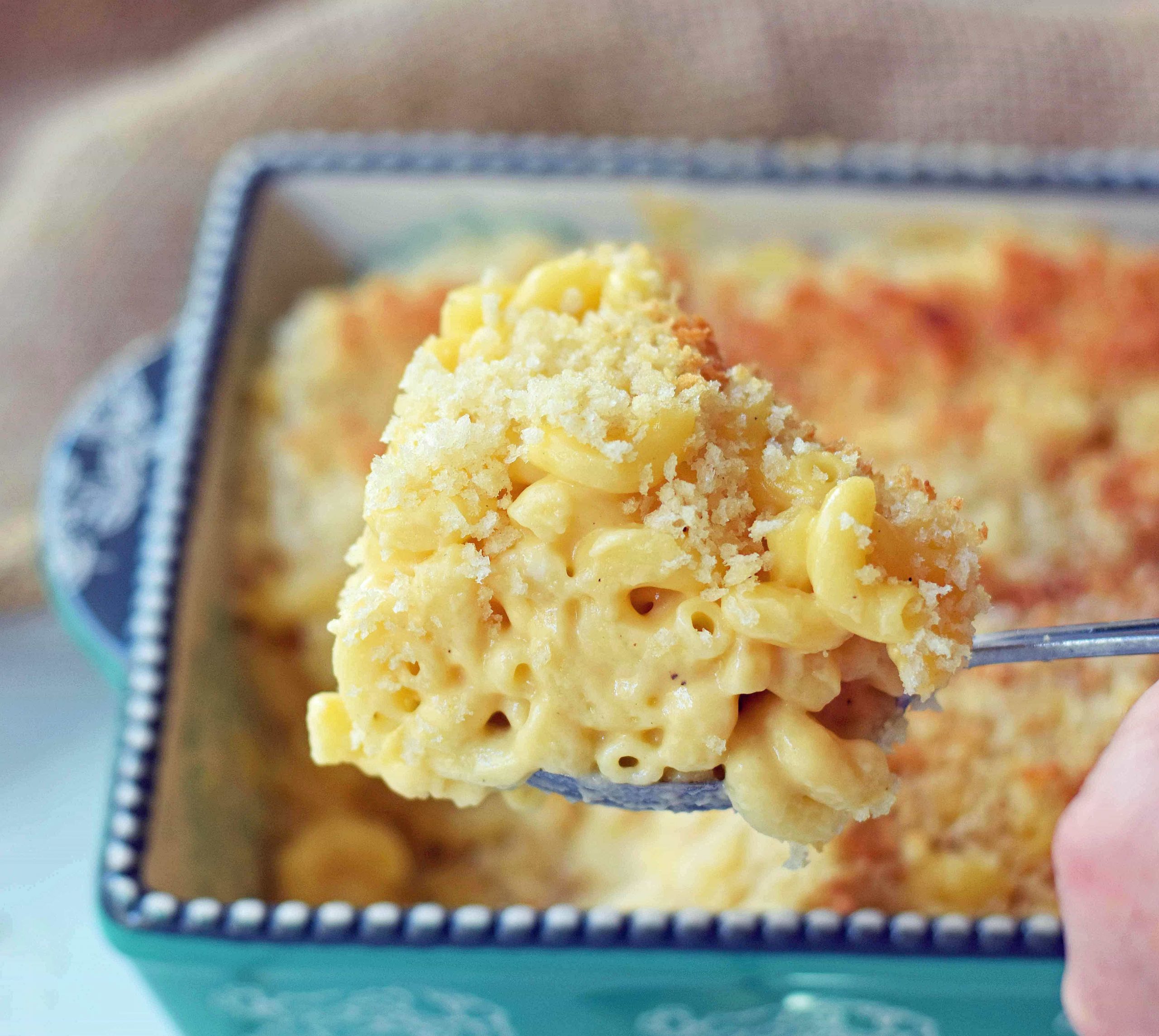 Homemade mac and cheese with real cheese