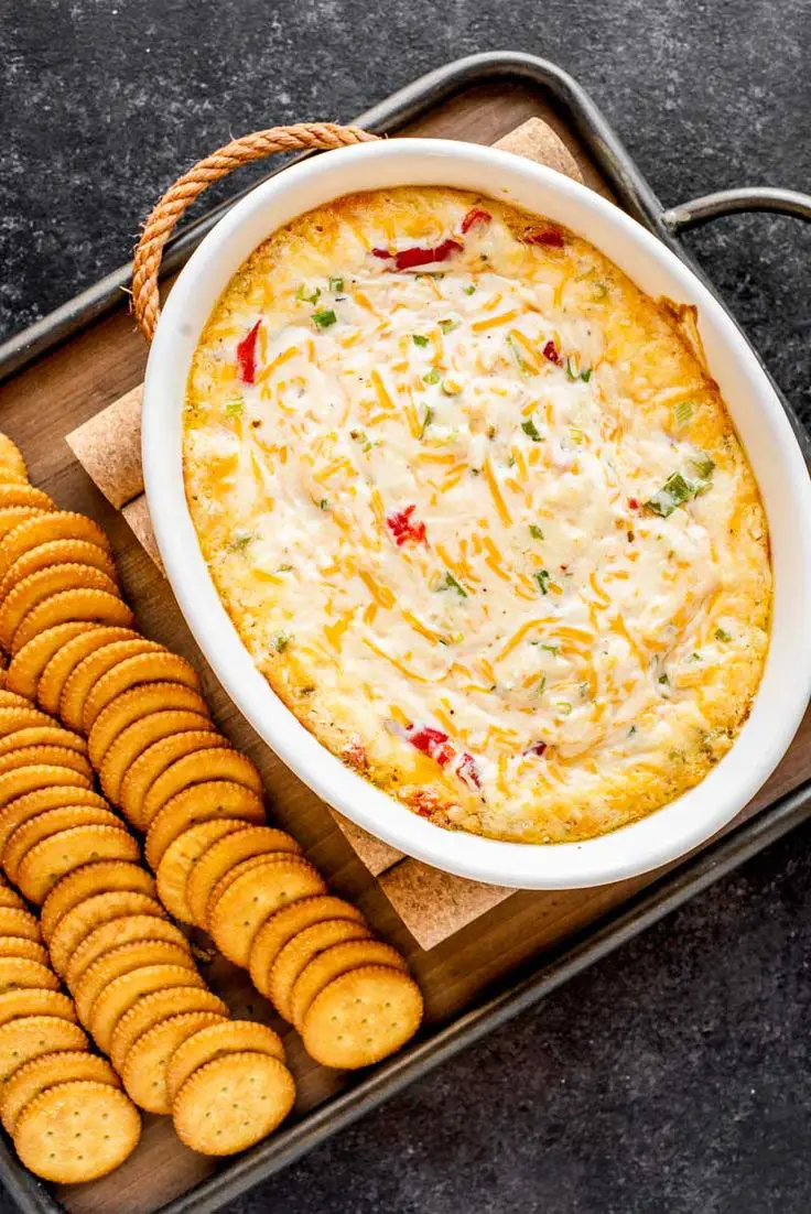 Hot Pimento Cheese Dip! A melted blend of savory cheeses ...