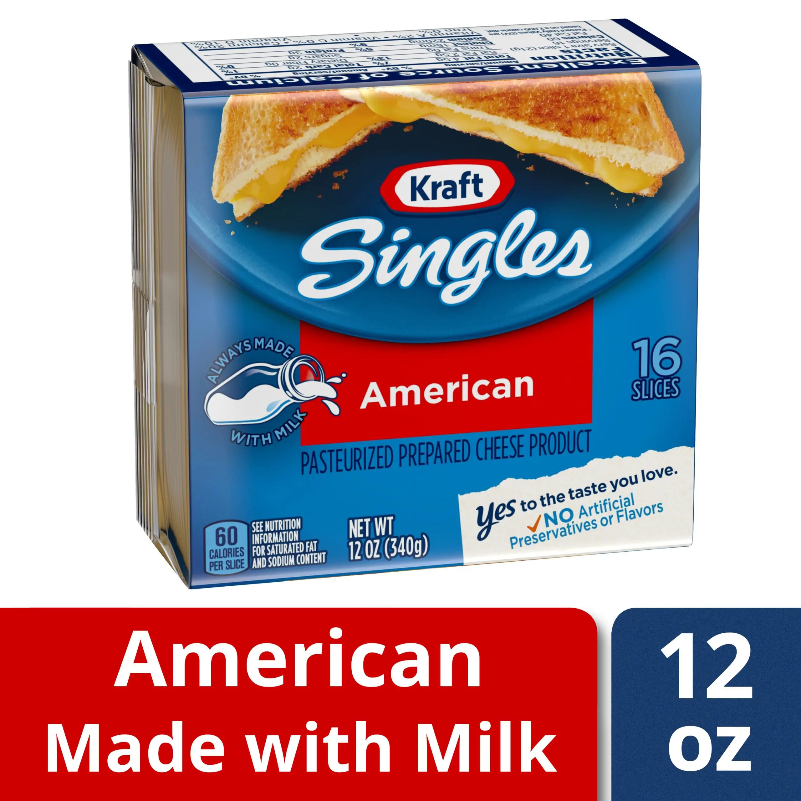 How much sodium in a slice of kraft american cheese ...