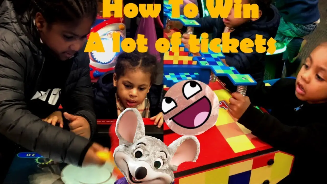 how to win a lot of tickets at Chuck E. Cheese