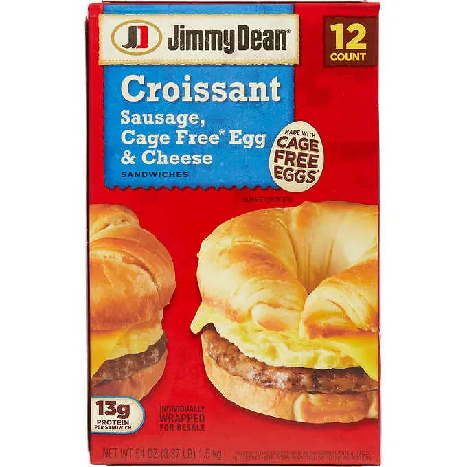 Jimmy Dean Croissant Sausage, Egg &  Cheese, 12 ct