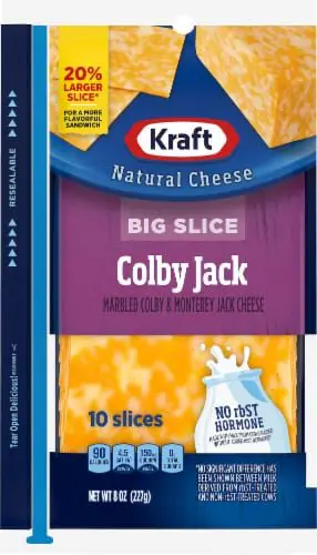 Kraft Big Slice Colby Jack Cheese Slices, 10 ct / 8 oz ...
