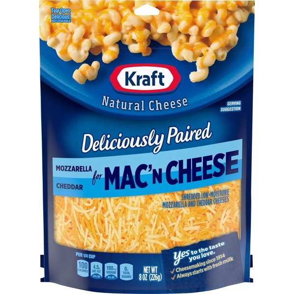 Kraft Deliciously Paired Mozzarella &  Cheddar Shredded ...