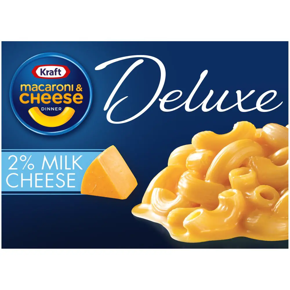 Kraft Deluxe Macaroni &  Cheese Dinner with Sauce made from 2% Milk ...