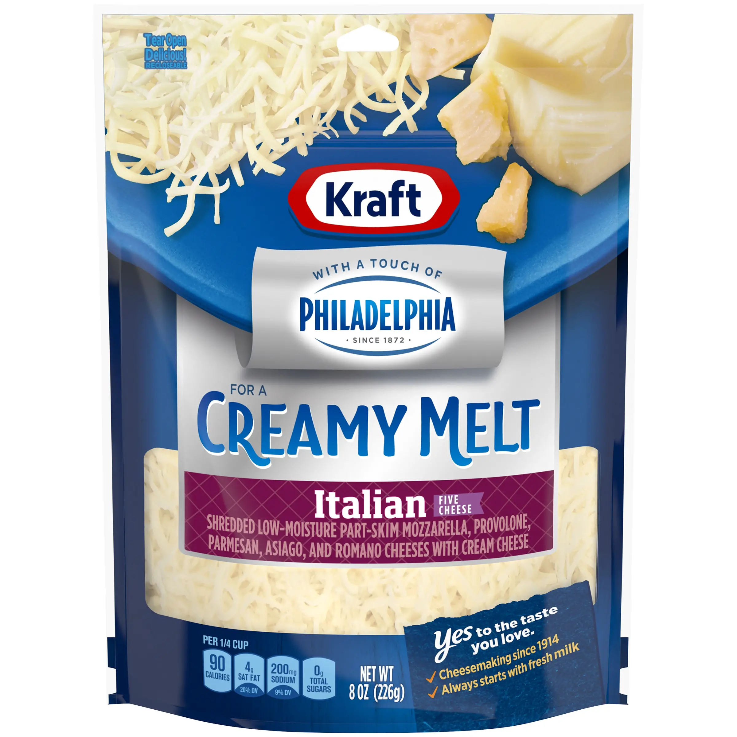 Kraft Italian Five Cheese Blend Shredded Cheese with a Touch of ...