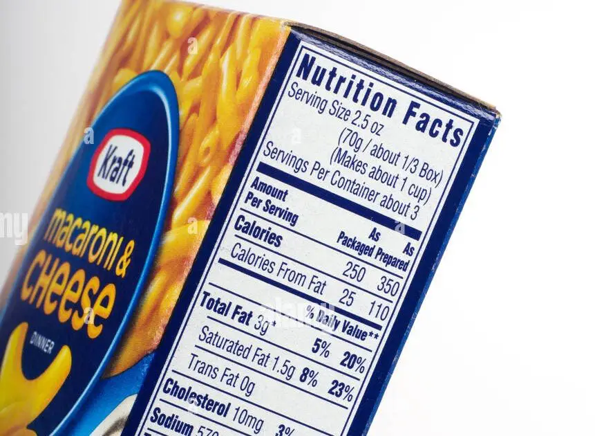 Kraft Macaroni And Cheese Nutritional Information