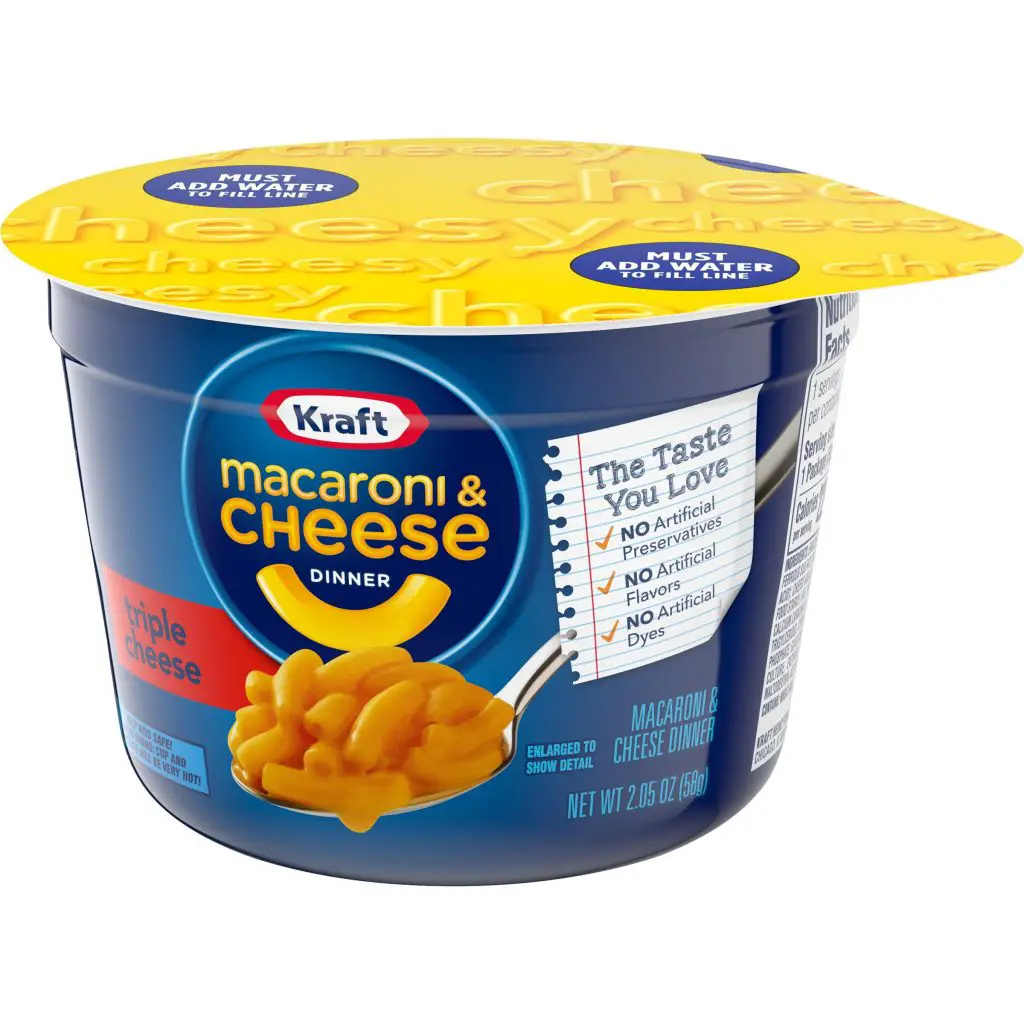 Kraft Microwave Mac And Cheese Nutrition