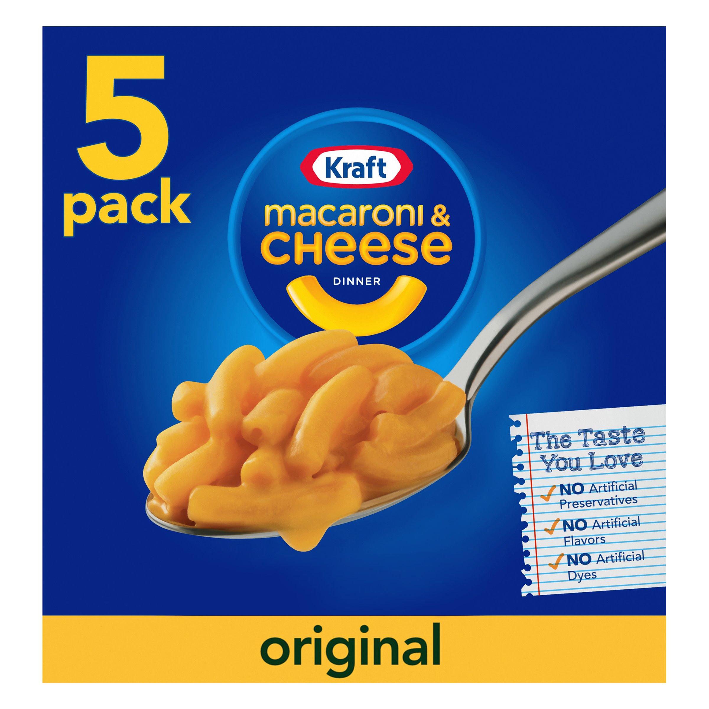 Kraft Original Flavor Mac and Cheese, 5 ct  7.25 oz ...