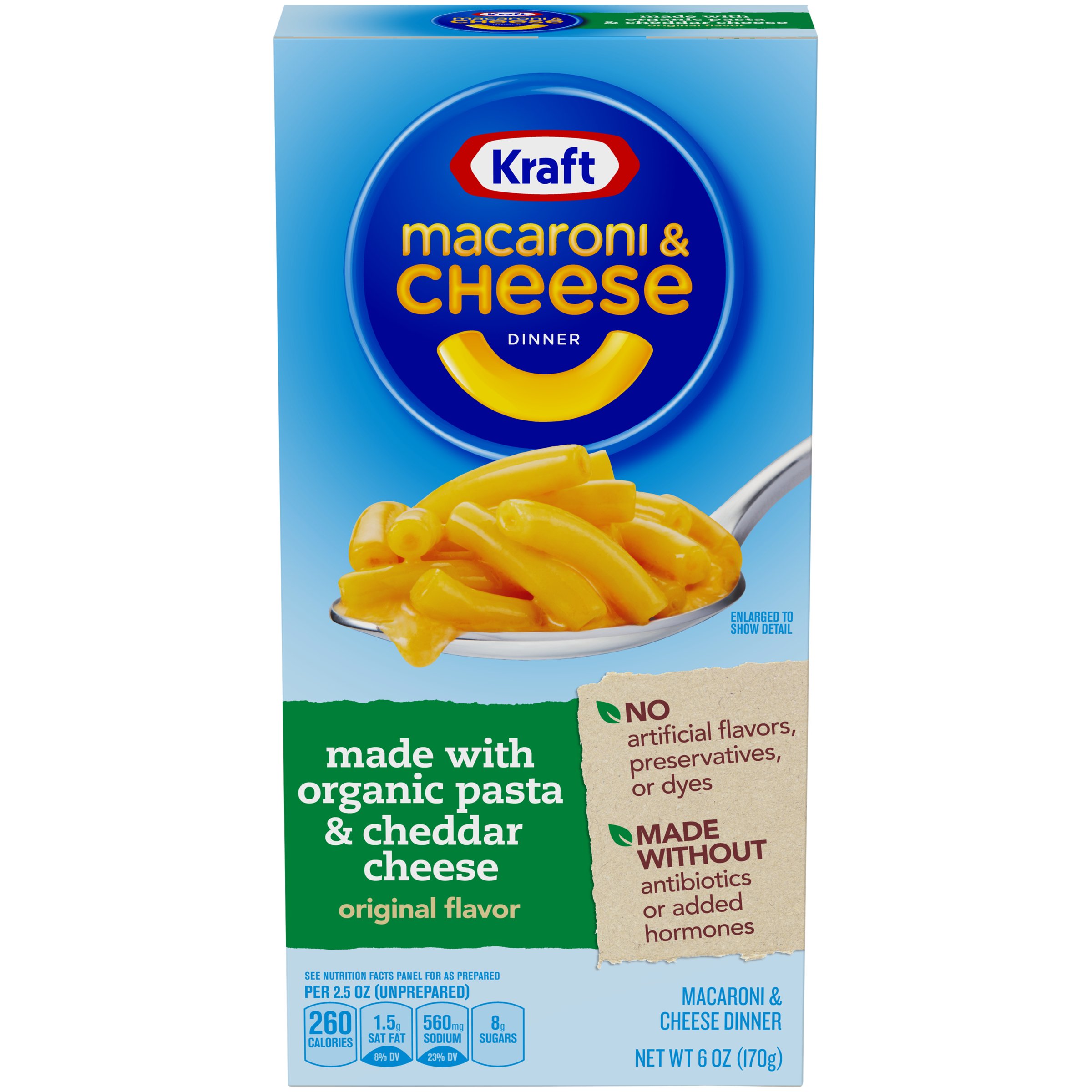 Kraft Original Flavor Macaroni &  Cheese Dinner made with Organic Pasta ...