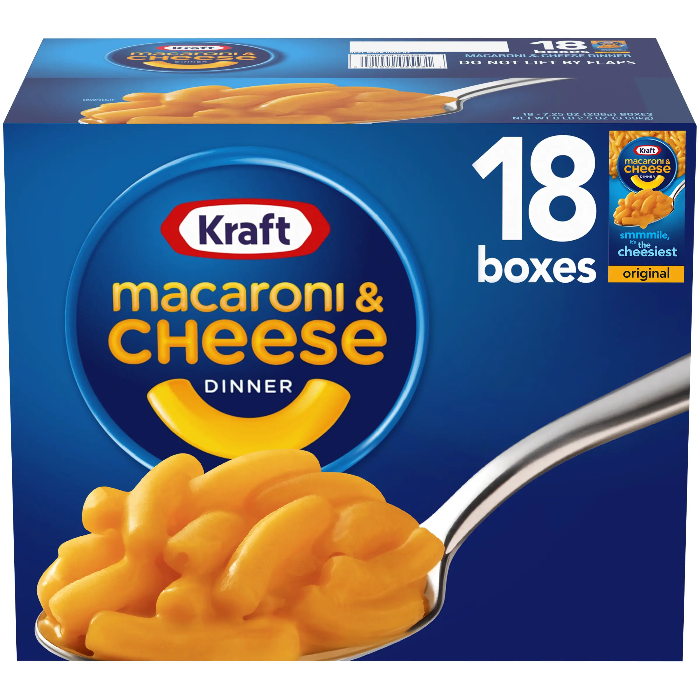 Kraft Original Macaroni &  Cheese Dinner, 18 ct Pack, 7.25 oz Boxes ...