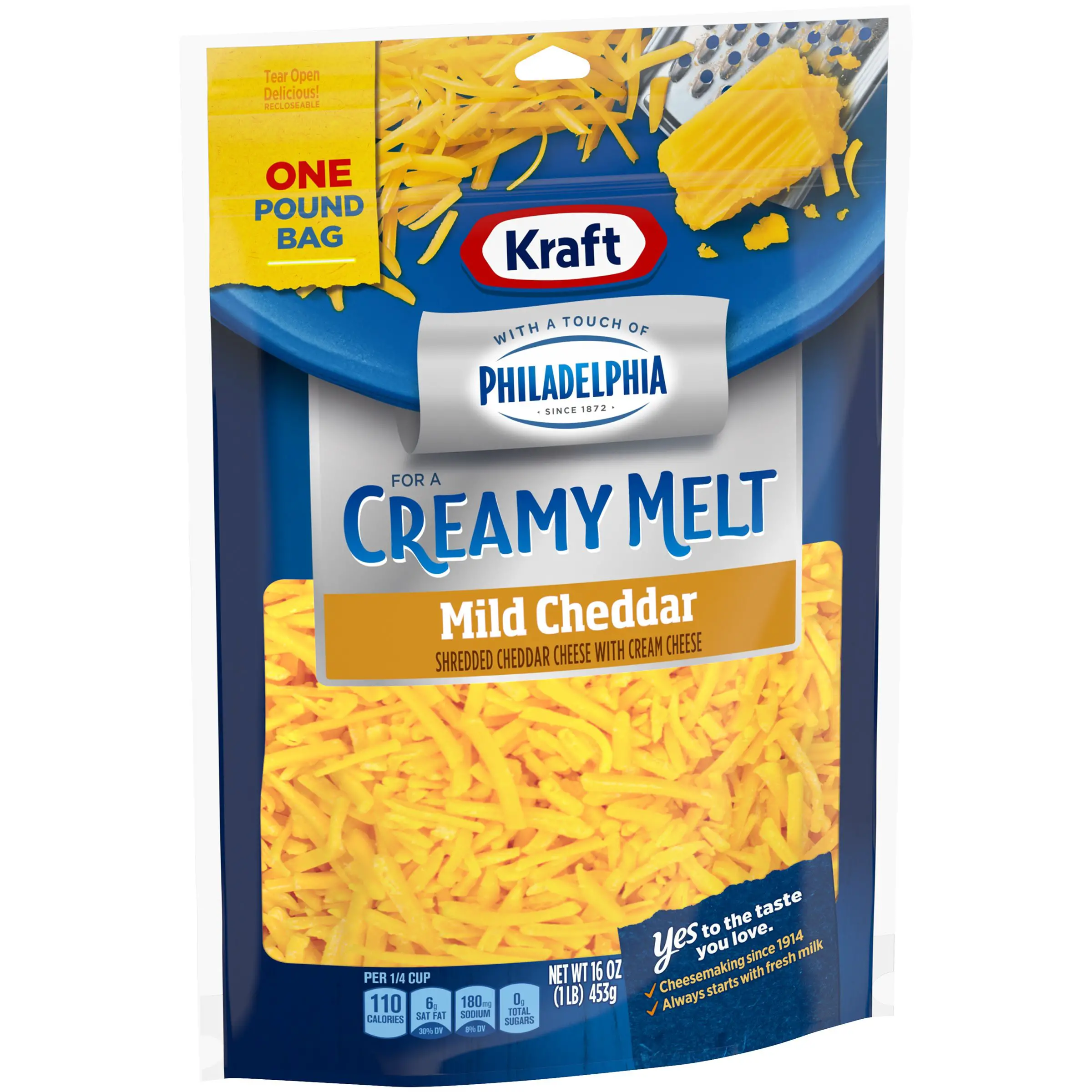 Kraft Shredded Mild Cheddar Cheese With a Touch of ...