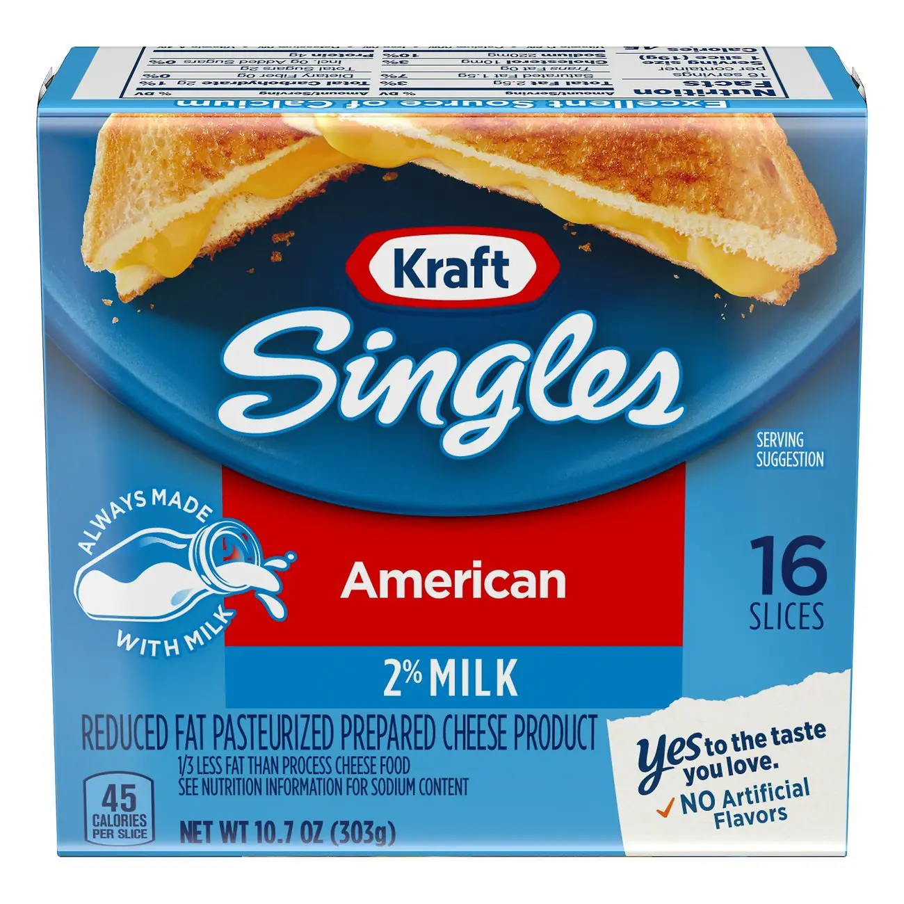 Kraft Singles Reduced Fat 2% Milk American Cheese Slices ...