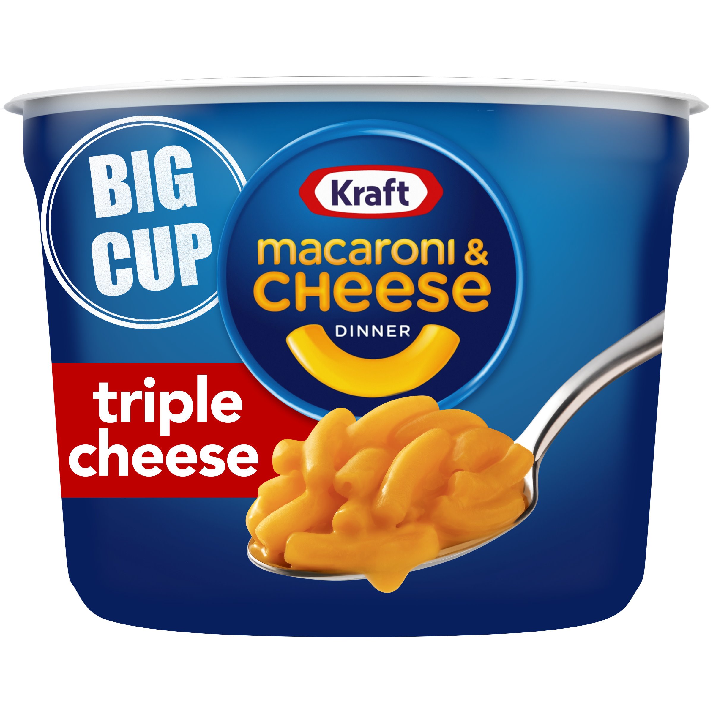 Kraft Triple Cheese Macaroni &  Cheese Easy Microwavable Big Cup Dinner ...