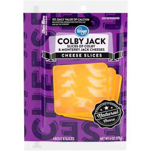 KrogerÂ® Colby Jack Cheese Slices, 8 ct / 6 oz